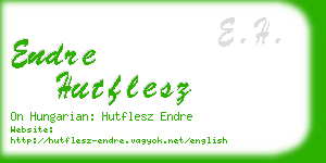 endre hutflesz business card